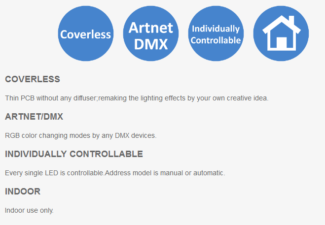 DMX SMD5050 Pixel Panel