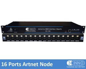 DMX512 Light Controller Artnet Nodes 16 Ports /Universes Artnet Controller DMX LED Controller Artnet