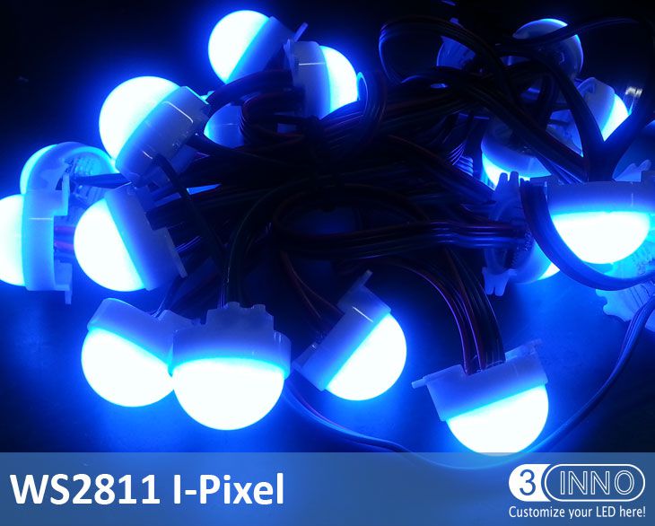 12V LED Piont Round Piont Light DMX Aluminium Dot Christmas Pixel Lights 3CH Pixel Dot Pixel Stage Light Architectural Pixel Lighting Decoration Pixel RGB Dot String DMX LED String Dot