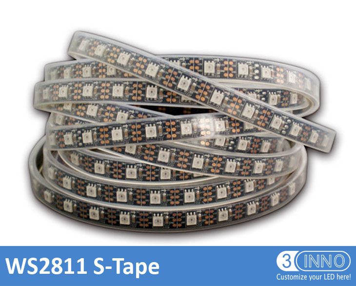 Digital LED Strip 60 Pixel Tape Madrix Compatible Strip LED Tape Light RGB LED Strip DC5V Video Tape 4M DMX Tape WS2812 DMX Pixel RGB Flexible Strip Sign Tape Lighting